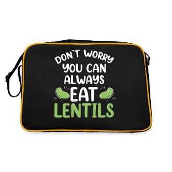 Don't Worry Lentils Can You Always Eat Lens - Retro Bag - black/gold - Back