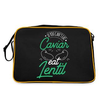 If You Don't Eat Caviar Can Eat Lentils - Retro Bag - black/gold - Back