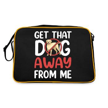 Take the dog away from me cat lover cat - Retro Bag - black/gold - Back