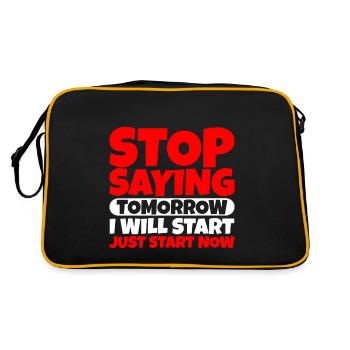 Stop Saying Tomorrow, Just Start Now 3 - Retro Bag - black/gold - Back