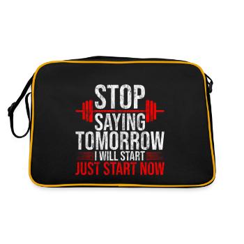 Stop Saying Tomorrow, Just Start Now 4 - Retro Bag - black/gold - Back