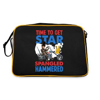 Amérique États-Unis Américain Américain - Sac Retro - noir/or - Dos