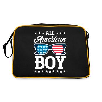 Amérique États-Unis Américain Américain - Sac Retro - noir/or - Dos