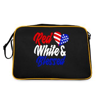 Amérique États-Unis Américain Américain - Sac Retro - noir/or - Dos