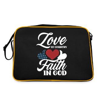 Amérique États-Unis Américain Américain - Sac Retro - noir/or - Dos