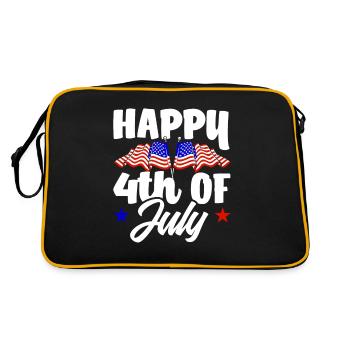 Amérique États-Unis Américain Américain - Sac Retro - noir/or - Dos