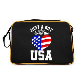 Amérique États-Unis Américain Américain - Sac Retro - noir/or - Dos