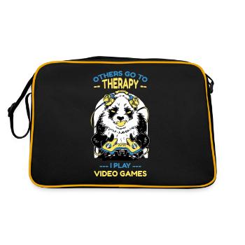 Others Go To Therapy I Play Video Games - Retro Bag - black/gold - Back