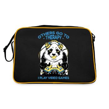 Others Go To Therapy I Play Video Games - Retro Bag - black/gold - Back