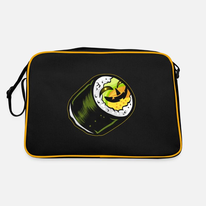 Maki Sushi Jack O Lantern Face Costume Halloween Retro Tasche