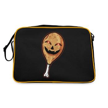 Cuisse de poulet avec jack o lantern visage costume - Sac Retro - noir/or - Dos