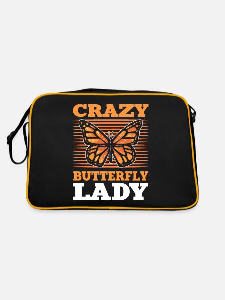 Crazy Butterfly Lady Monarque Papillon - Sac Retro - noir/or - Dos