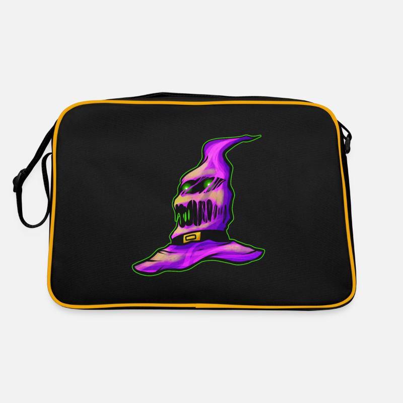 Purple Evil Witch Hat Halloween Retro Tasche