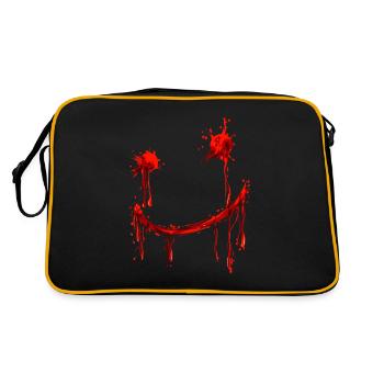 Red Paint Smiling Face Blood Dripping Costume - Retro Bag - black/gold - Back