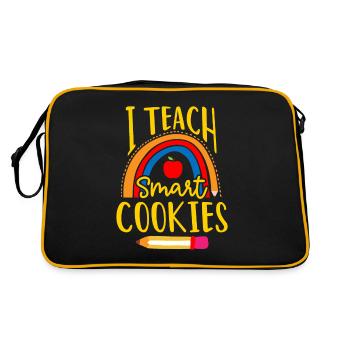 J'enseigne l'école des enseignants des enseignants Smart Cookies - Sac Retro - noir/or - Dos