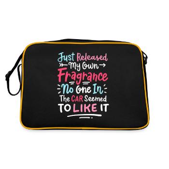 Womens Funny Farting - Retro Bag - black/gold - Back