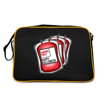 Blood Sample Blood Bag Bank Vampire Treat For - Retro Bag - black/gold - Back