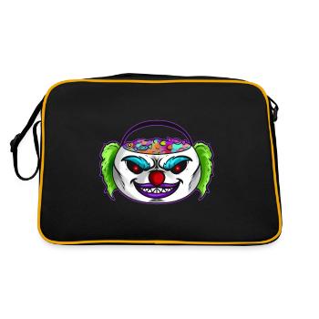 Sweets Bucket Scary Horror Clown Collecting On - Retro Tasche - Schwarz/Gold - Hinten