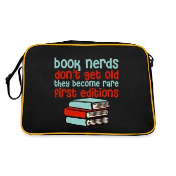 Book Nerds They Become Rare First Editions - Retro Tasche - Schwarz/Gold - Hinten