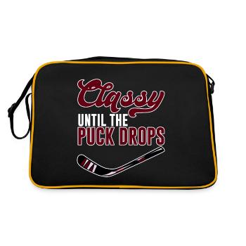 Classy Until The Puck Drops 2 - Retro Tasche - Schwarz/Gold - Hinten