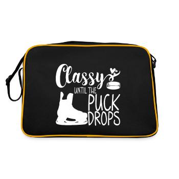 Classy Until The Puck Drops 3 - Retro Tasche - Schwarz/Gold - Hinten