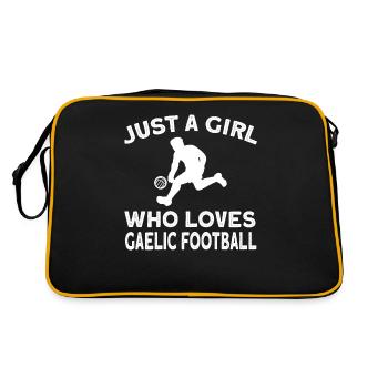 Une fille aime le football gaélique - Sac Retro - noir/or - Dos