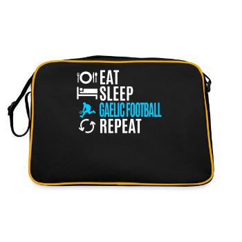 Mangez dormir Gaelic Football Répéter - Sac Retro - noir/or - Dos