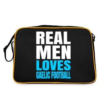 Les hommes aiment le football gaélique - Sac Retro - noir/or - Dos