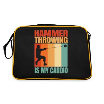 Hammer throw - Retro Bag - black/gold - Back