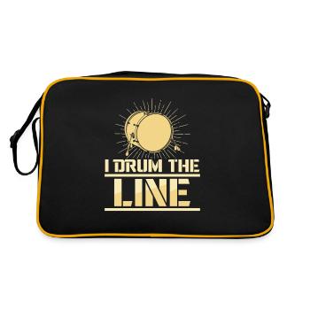 I Drum The Line Drumline Band Musicien - Sac Retro - noir/or - Dos