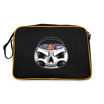 Sweets Bucket Scary Skeleton Sweets Collecting On - Retro Tasche - Schwarz/Gold - Hinten