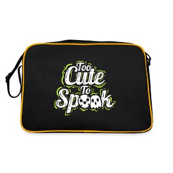 Too Cute To Spook Costume Ghosts Halloween - Retro Tasche - Schwarz/Gold - Hinten