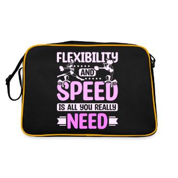 Flexibility and speed cheer girl - Retro Bag - black/gold - Back