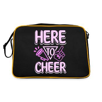 Here to cheer - Retro Bag - black/gold - Back
