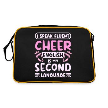 I speak fluent cheer - Retro Tasche - Schwarz/Gold - Hinten