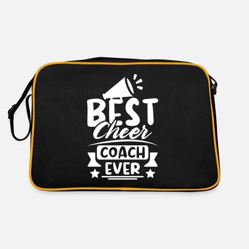 Best cheer coach ever - Retro Tasche - Schwarz/Gold