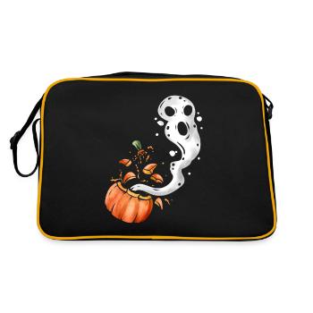 Spirit Escapes A Pumpkin Ghost Halloween - Retro Bag - black/gold - Back
