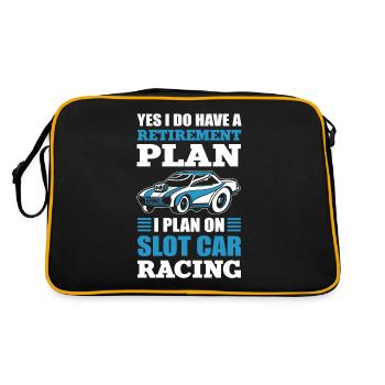 Yes I Do Have A Retirement Plan Slot Car Racing - Retro Bag - black/gold - Back