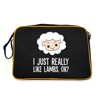 Éleveur de moutons d’agneau J’aime vraiment les agneaux - Sac Retro - noir/or - Dos