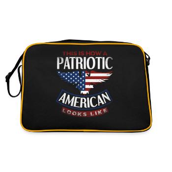 Amérique États-Unis Américain Américain - Sac Retro - noir/or - Dos