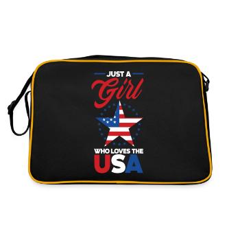 Amérique États-Unis Américain Américain - Sac Retro - noir/or - Dos