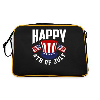 Amérique États-Unis Américain Américain - Sac Retro - noir/or - Dos