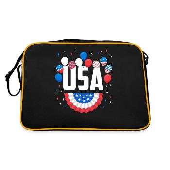 Amérique États-Unis Américain Américain - Sac Retro - noir/or - Dos
