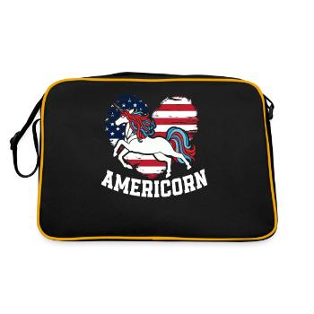 Amérique États-Unis Américain Américain - Sac Retro - noir/or - Dos