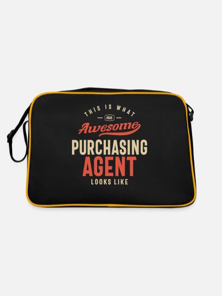 Drôle génial Agent d’achat Occupation d’emploi - Sac Retro - noir/or - Dos