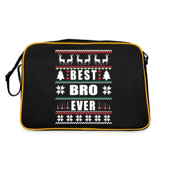 Drôle Ugly Christmas Meilleur Bro Jamais - Sac Retro - noir/or - Dos