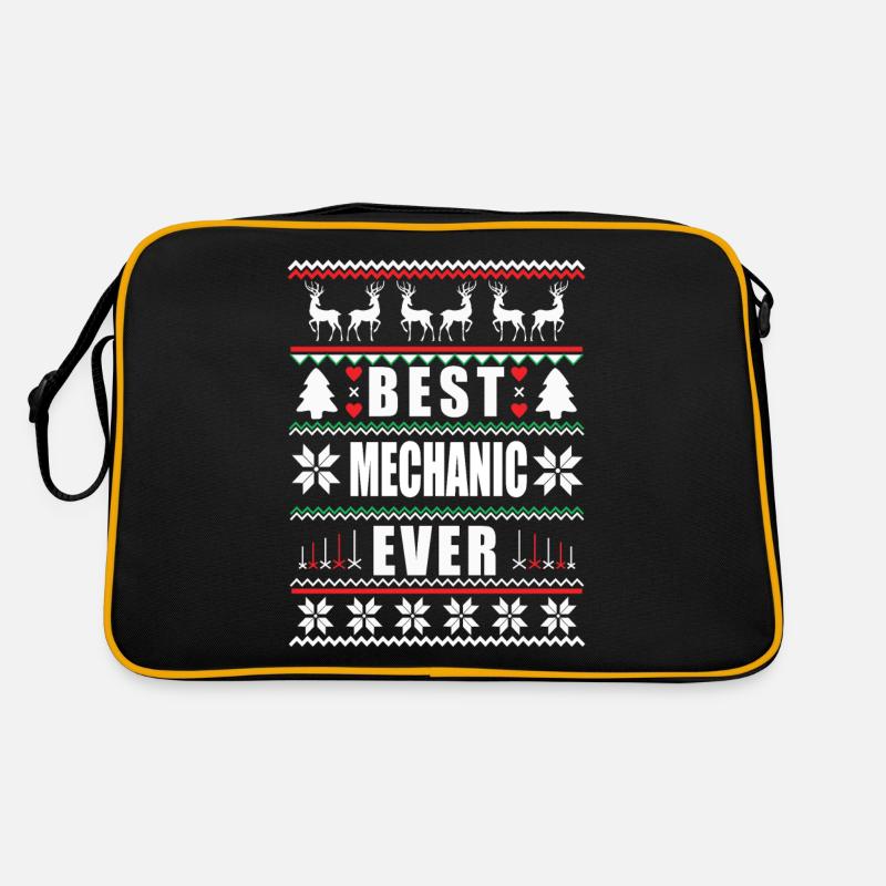 Funny Ugly Christmas Best Mechanic Ever Retro Bag
