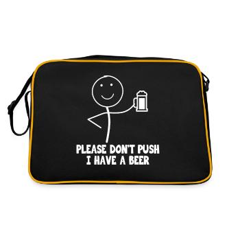 Stick Figure Stickman J’ai une bière - Sac Retro - noir/or - Dos