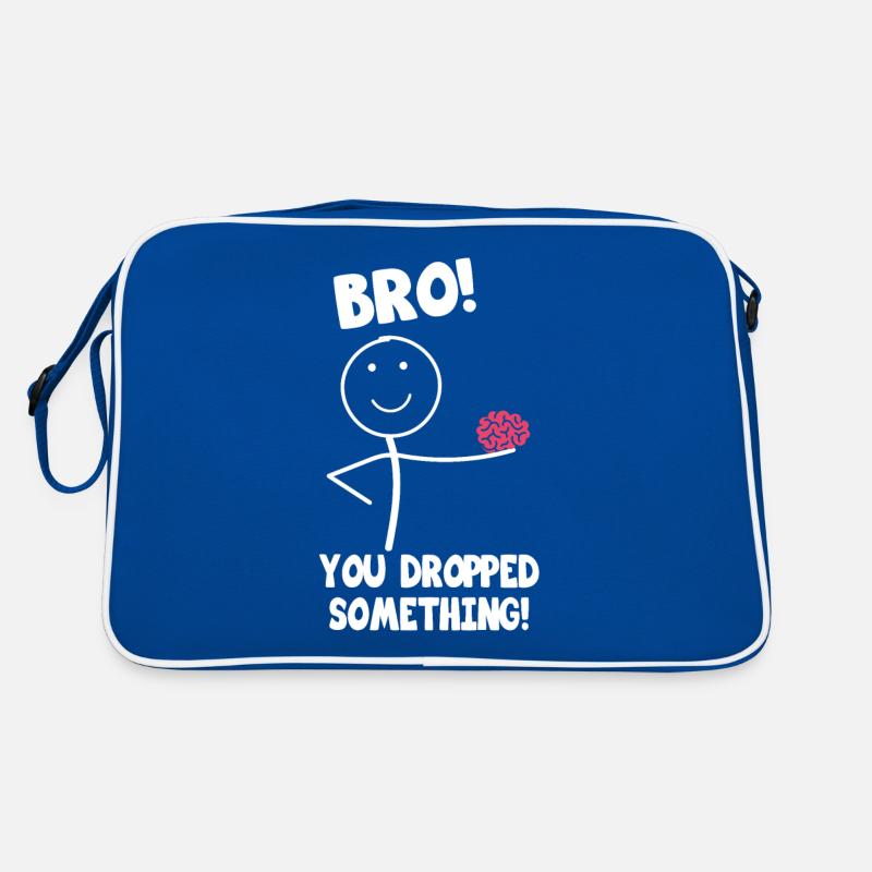 Strichmännchen Gehirn Retro Tasche