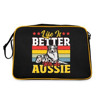 Life Is Better With an Aussie Australian Cattle - Retro Bag - black/gold - Back